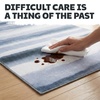 Muddy Mat® Muddy Carpet® Cipher 5ft x 7ft Washable Area Rugs for Living Room, Bedroom & Dining Room – Modern Soft Low Pile Non Slip Carpet – Pet Friendly Waterproof Foldable Rugs for Home(Mist)