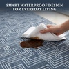 Muddy Mat® Muddy Carpet® Cipher 5ft x 7ft Washable Area Rugs for Living Room, Bedroom & Dining Room – Modern Soft Low Pile Non Slip Carpet – Pet Friendly Waterproof Foldable Rugs for Home(Cipher)