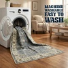 Muddy Mat® Muddy Carpet® Cipher 5ft x 7ft Washable Area Rugs for Living Room, Bedroom & Dining Room – Modern Soft Low Pile Non Slip Carpet – Pet Friendly Waterproof Foldable Rugs for Home(Duskfall)