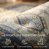 Muddy Mat® Muddy Carpet® Cipher 5ft x 7ft Washable Area Rugs for Living Room, Bedroom & Dining Room – Modern Soft Low Pile Non Slip Carpet – Pet Friendly Waterproof Foldable Rugs for Home(Celeste)
