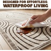 Muddy Mat® Muddy Carpet® Cipher 5ft x 7ft Washable Area Rugs for Living Room, Bedroom & Dining Room – Modern Soft Low Pile Non Slip Carpet – Pet Friendly Waterproof Foldable Rugs for Home(Orbit)