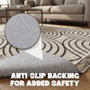 Muddy Mat® Muddy Carpet® Cipher 5ft x 7ft Washable Area Rugs for Living Room, Bedroom & Dining Room – Modern Soft Low Pile Non Slip Carpet – Pet Friendly Waterproof Foldable Rugs for Home(Orbit)