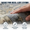 Muddy Mat® Muddy Carpet® Cipher 5ft x 7ft Washable Area Rugs for Living Room, Bedroom & Dining Room – Modern Soft Low Pile Non Slip Carpet – Pet Friendly Waterproof Foldable Rugs for Home(Duskfall)