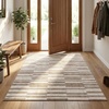 Muddy Mat® Muddy Carpet® Cipher 5ft x 7ft Washable Area Rugs for Living Room, Bedroom & Dining Room – Modern Soft Low Pile Non Slip Carpet – Pet Friendly Waterproof Foldable Rugs for Home(Brickline)