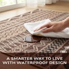 Muddy Mat® Muddy Carpet® Cipher 5ft x 7ft Washable Area Rugs for Living Room, Bedroom & Dining Room – Modern Soft Low Pile Non Slip Carpet – Pet Friendly Waterproof Foldable Rugs for Home(Nomad)