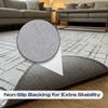 Muddy Mat® Muddy Carpet® Cipher 5ft x 7ft Washable Area Rugs for Living Room, Bedroom & Dining Room – Modern Soft Low Pile Non Slip Carpet – Pet Friendly Waterproof Foldable Rugs for Home(Strata)