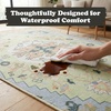 Muddy Mat® Muddy Carpet® Cipher 5ft x 7ft Washable Area Rugs for Living Room, Bedroom & Dining Room – Modern Soft Low Pile Non Slip Carpet – Pet Friendly Waterproof Foldable Rugs for Home(Sorrento)