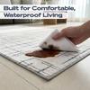 Muddy Mat® Muddy Carpet® Cipher 5ft x 7ft Washable Area Rugs for Living Room, Bedroom & Dining Room – Modern Soft Low Pile Non Slip Carpet – Pet Friendly Waterproof Foldable Rugs for Home(Strata)