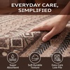 Muddy Mat® Muddy Carpet® Cipher 5ft x 7ft Washable Area Rugs for Living Room, Bedroom & Dining Room – Modern Soft Low Pile Non Slip Carpet – Pet Friendly Waterproof Foldable Rugs for Home(Nomad)
