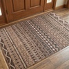 Muddy Mat® Muddy Carpet® Cipher 5ft x 7ft Washable Area Rugs for Living Room, Bedroom & Dining Room – Modern Soft Low Pile Non Slip Carpet – Pet Friendly Waterproof Foldable Rugs for Home(Nomad)