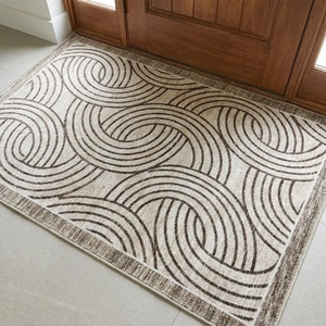 Muddy Mat® Muddy Carpet® Cipher 5ft x 7ft Washable Area Rugs for Living Room, Bedroom & Dining Room – Modern Soft Low Pile Non Slip Carpet – Pet Friendly Waterproof Foldable Rugs for Home(Orbit)