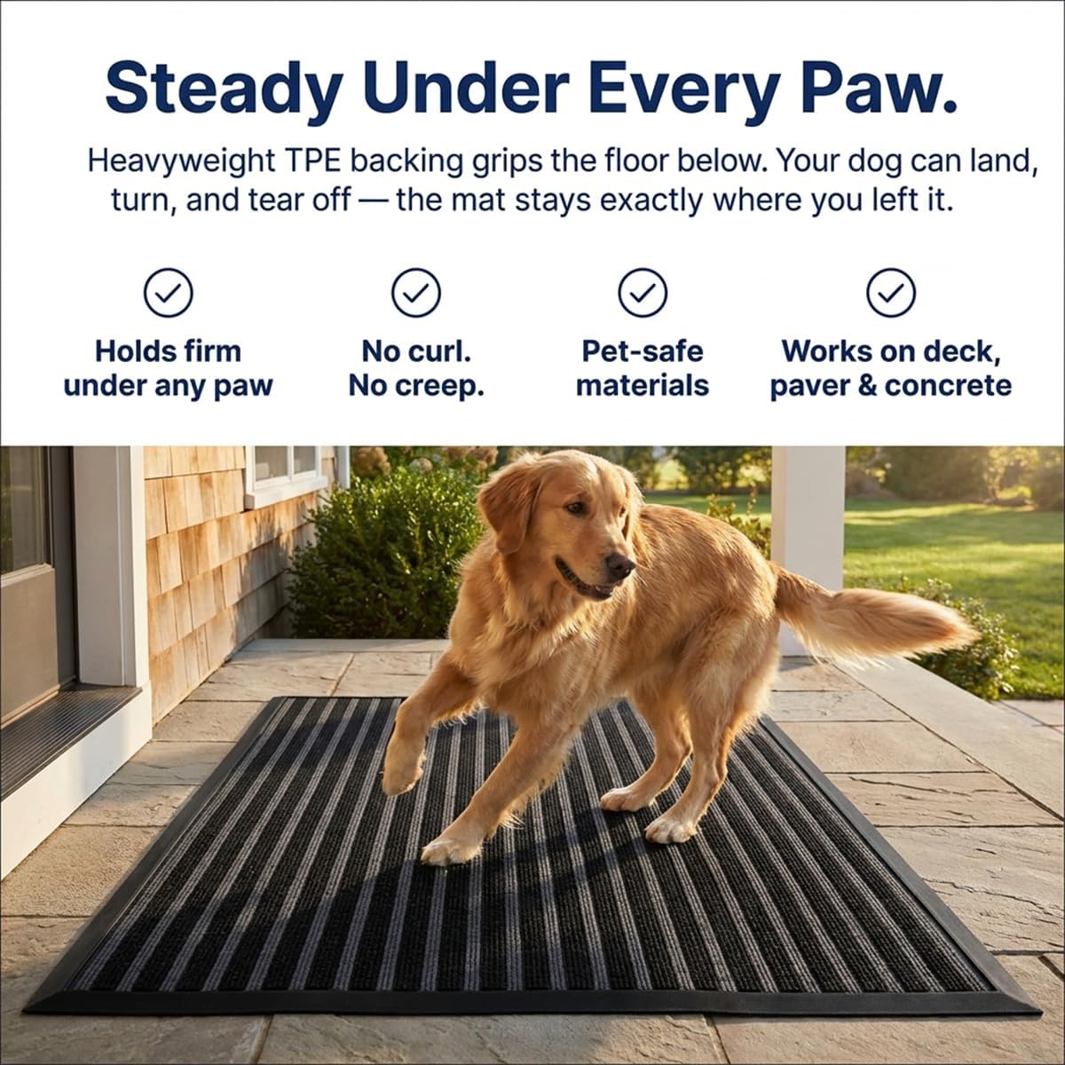 image:imageMuddy Mat Meshy Mat Door Mat HeavyDuty QuickDry Floor Mat Sand amp Dirt Trapper for Indoor amp Outdoor Ideal for Entrance Patios amp GaragesLowProfileNonSlipWashable Frame Black 16x24x024Stripe Black