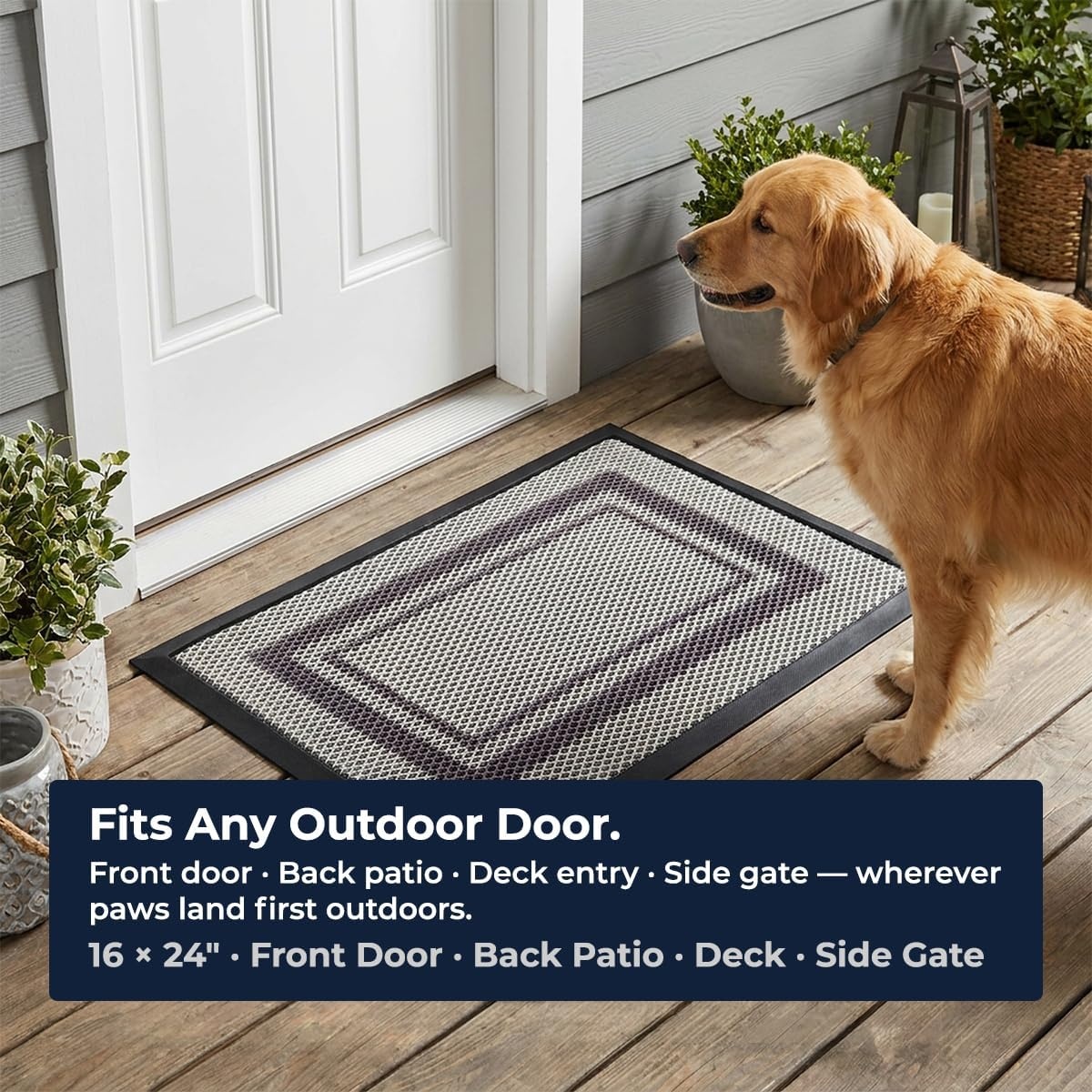 image:imageMuddy Mat Meshy Mat Door Mat HeavyDuty QuickDry Floor Mat Sand amp Dirt Trapper for Indoor amp Outdoor Ideal for Entrance Patios amp GaragesLowProfileNonSlipWashable Arch Brown 16x24x04Box