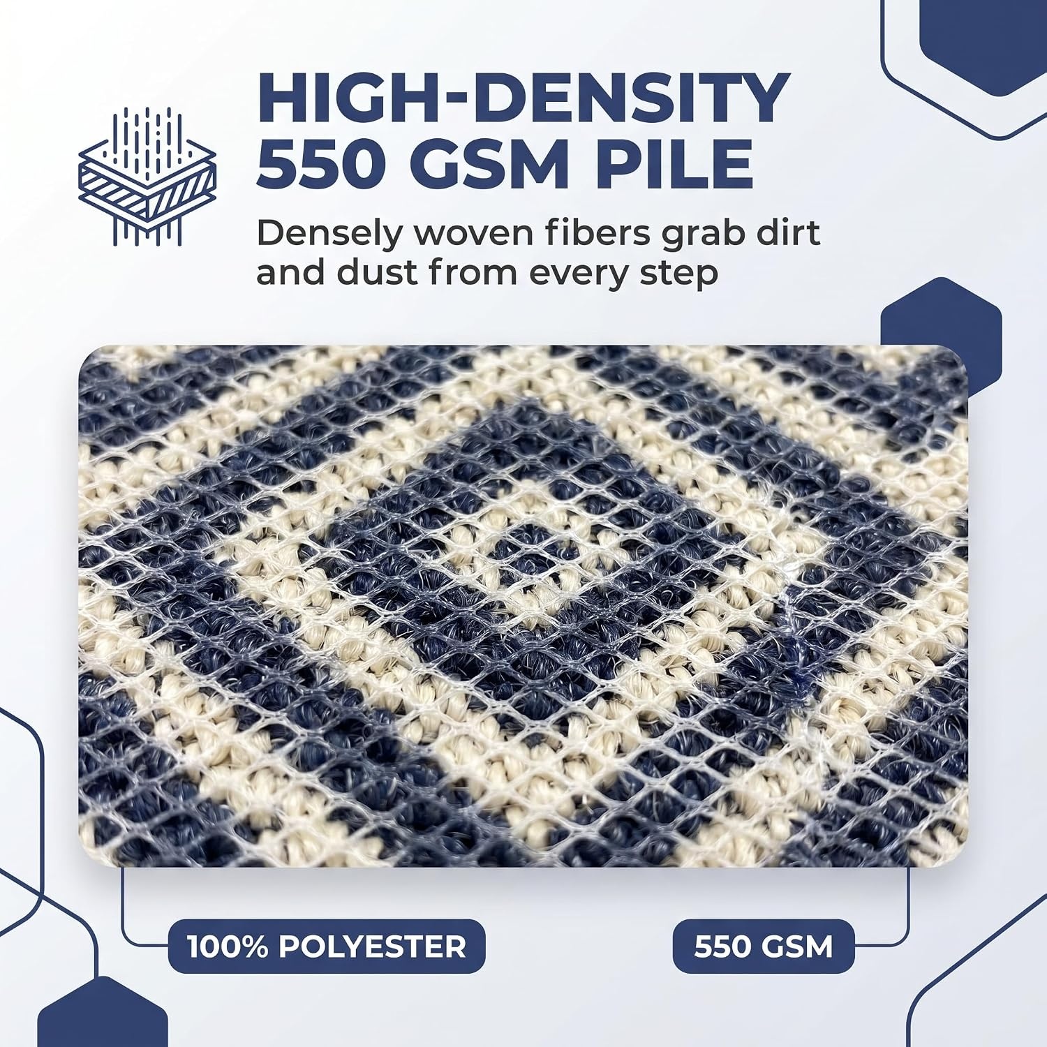 image:imageMuddy Mat Meshy Mat Door Mat HeavyDuty QuickDry Floor Mat Sand amp Dirt Trapper for Indoor amp Outdoor Ideal for Entrance Patios amp GaragesLowProfileNonSlipWashable Arch Brown 16x24x04Diamond