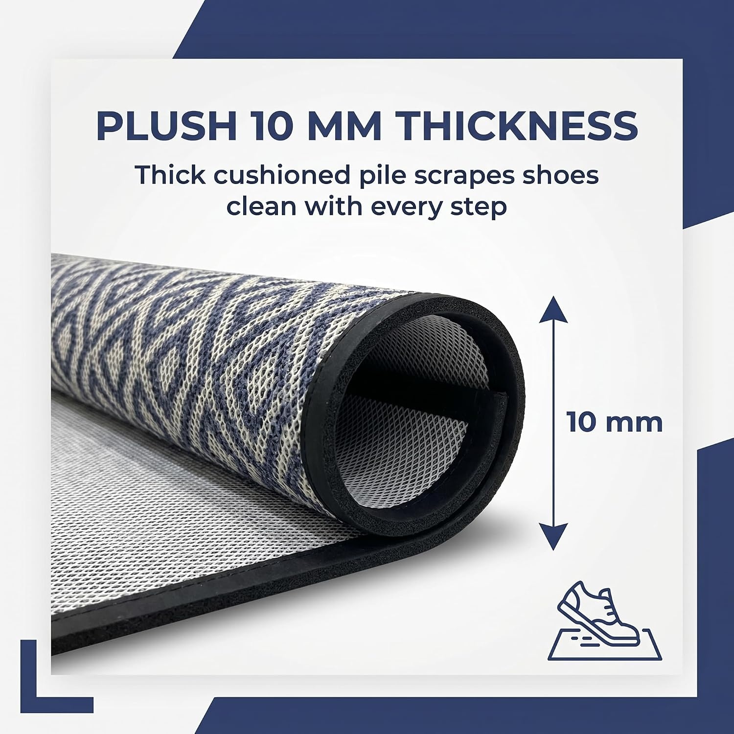 image:imageMuddy Mat Meshy Mat Door Mat HeavyDuty QuickDry Floor Mat Sand amp Dirt Trapper for Indoor amp Outdoor Ideal for Entrance Patios amp GaragesLowProfileNonSlipWashable Arch Brown 16x24x04Diamond