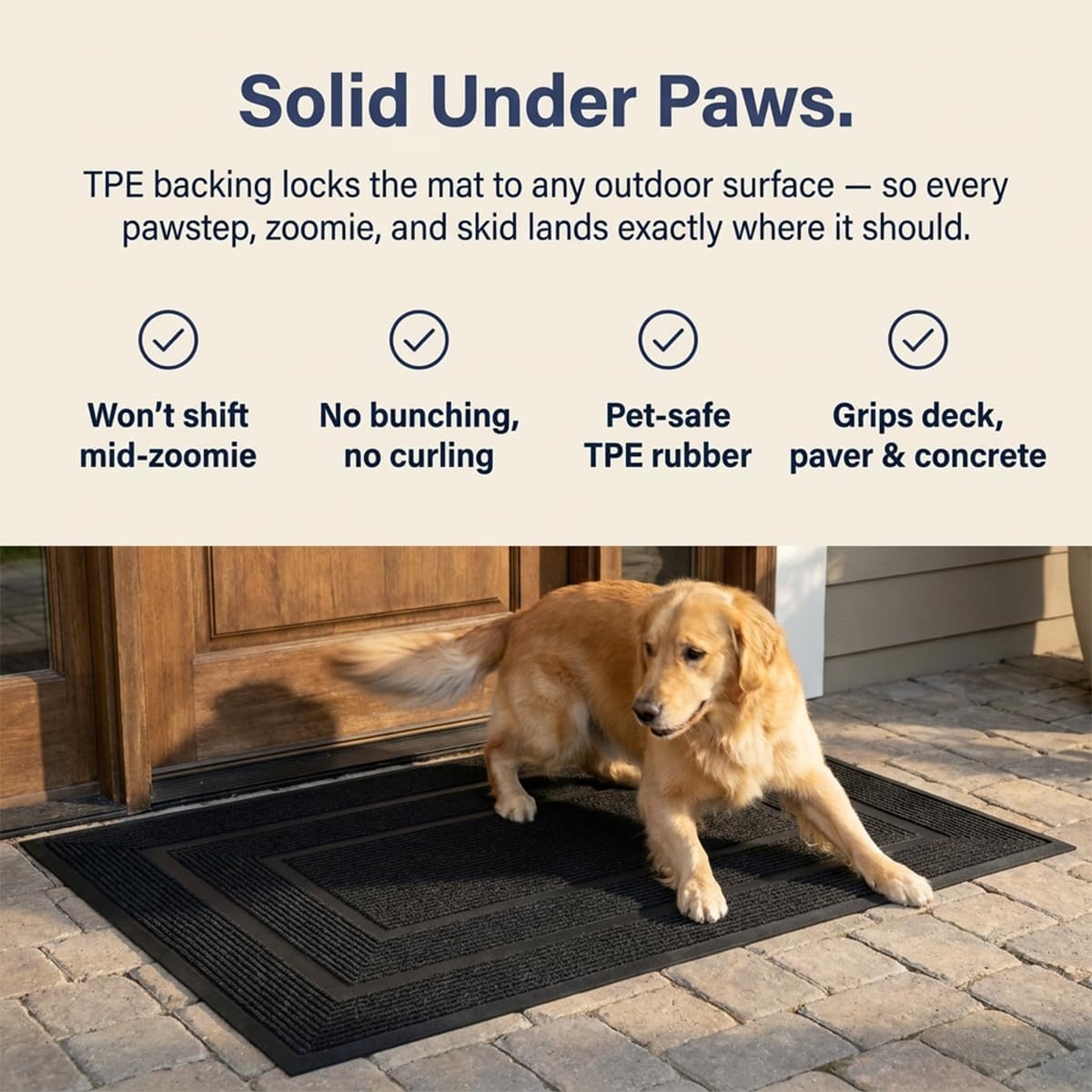 image:imageMuddy Mat Meshy Mat Door Mat HeavyDuty QuickDry Floor Mat Sand amp Dirt Trapper for Indoor amp Outdoor Ideal for Entrance Patios amp GaragesLowProfileNonSlipWashable Arch Brown 16x24x04Frame Black