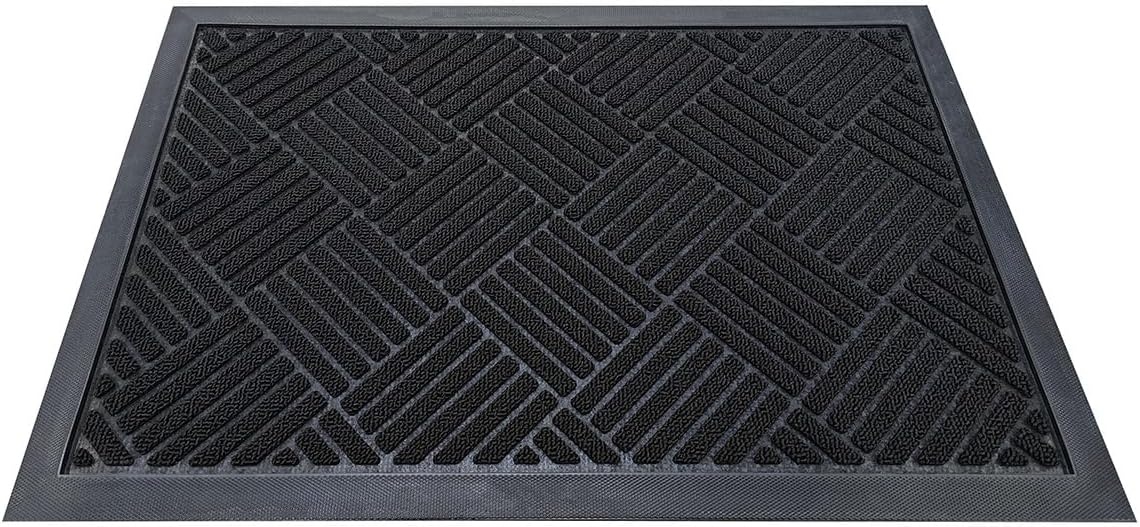 image:imageMuddy Mat Meshy Mat Door Mat HeavyDuty QuickDry Floor Mat Sand amp Dirt Trapper for Indoor amp Outdoor Ideal for Entrance Patios amp GaragesLowProfileNonSlipWashable Arch Brown 16x24x04Cross Diamond Black