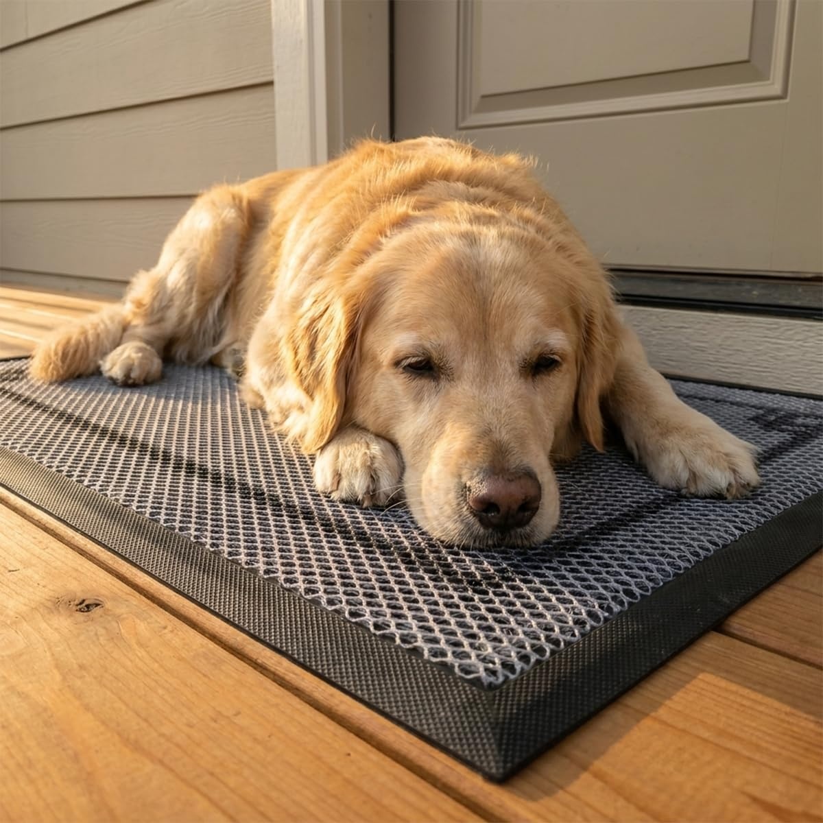 image:imageMuddy Mat Meshy Mat Door Mat HeavyDuty QuickDry Floor Mat Sand amp Dirt Trapper for Indoor amp Outdoor Ideal for Entrance Patios amp GaragesLowProfileNonSlipWashable Arch Brown 16x24x04Border