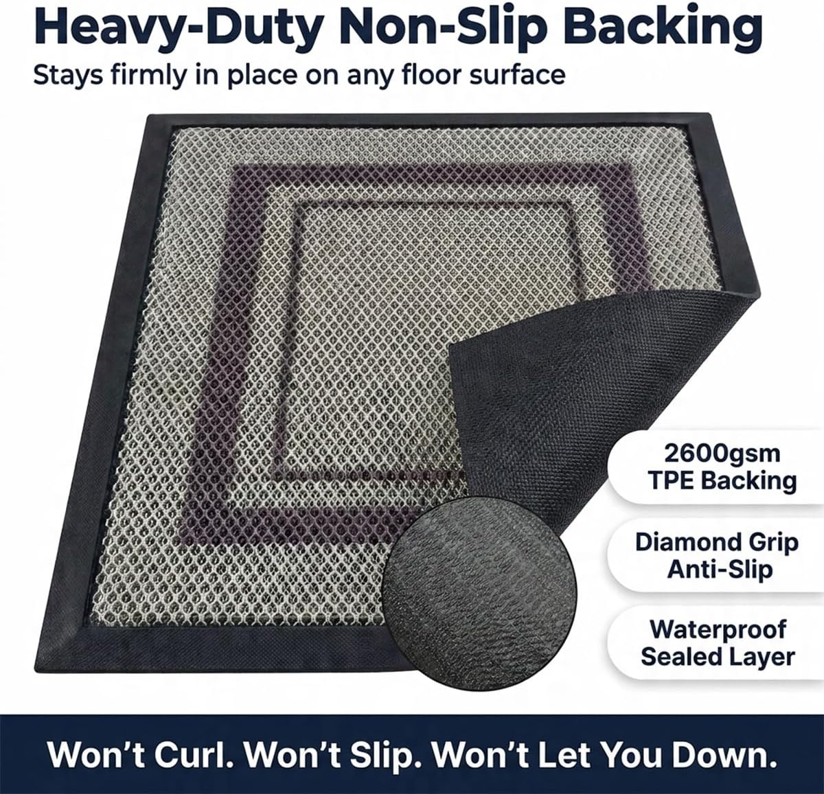 image:imageMuddy Mat Meshy Mat Door Mat HeavyDuty QuickDry Floor Mat Sand amp Dirt Trapper for Indoor amp Outdoor Ideal for Entrance Patios amp GaragesLowProfileNonSlipWashable Frame Black 16x24x024Box