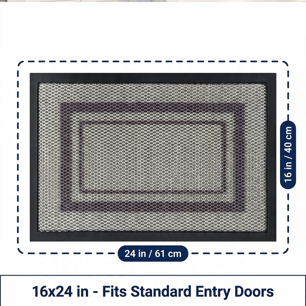 image:imageMuddy Mat Meshy Mat Door Mat HeavyDuty QuickDry Floor Mat Sand amp Dirt Trapper for Indoor amp Outdoor Ideal for Entrance Patios amp GaragesLowProfileNonSlipWashable Arch Brown 16x24x04Box
