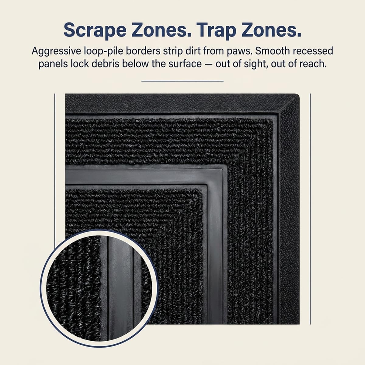image:imageMuddy Mat Meshy Mat Door Mat HeavyDuty QuickDry Floor Mat Sand amp Dirt Trapper for Indoor amp Outdoor Ideal for Entrance Patios amp GaragesLowProfileNonSlipWashable Arch Brown 16x24x04Frame Black