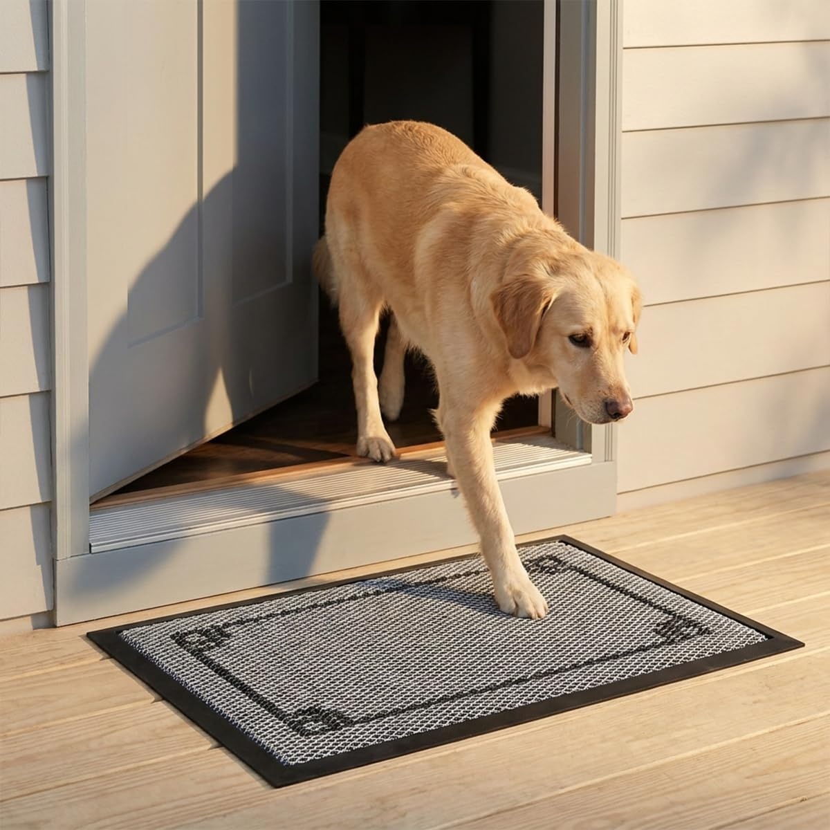 image:imageMuddy Mat Meshy Mat Door Mat HeavyDuty QuickDry Floor Mat Sand amp Dirt Trapper for Indoor amp Outdoor Ideal for Entrance Patios amp GaragesLowProfileNonSlipWashable Arch Brown 16x24x04Border