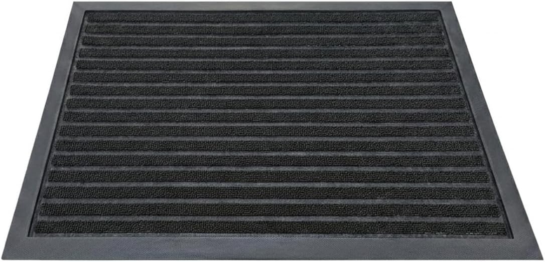 image:imageMuddy Mat Meshy Mat Door Mat HeavyDuty QuickDry Floor Mat Sand amp Dirt Trapper for Indoor amp Outdoor Ideal for Entrance Patios amp GaragesLowProfileNonSlipWashable Frame Black 16x24x024Stripe Black