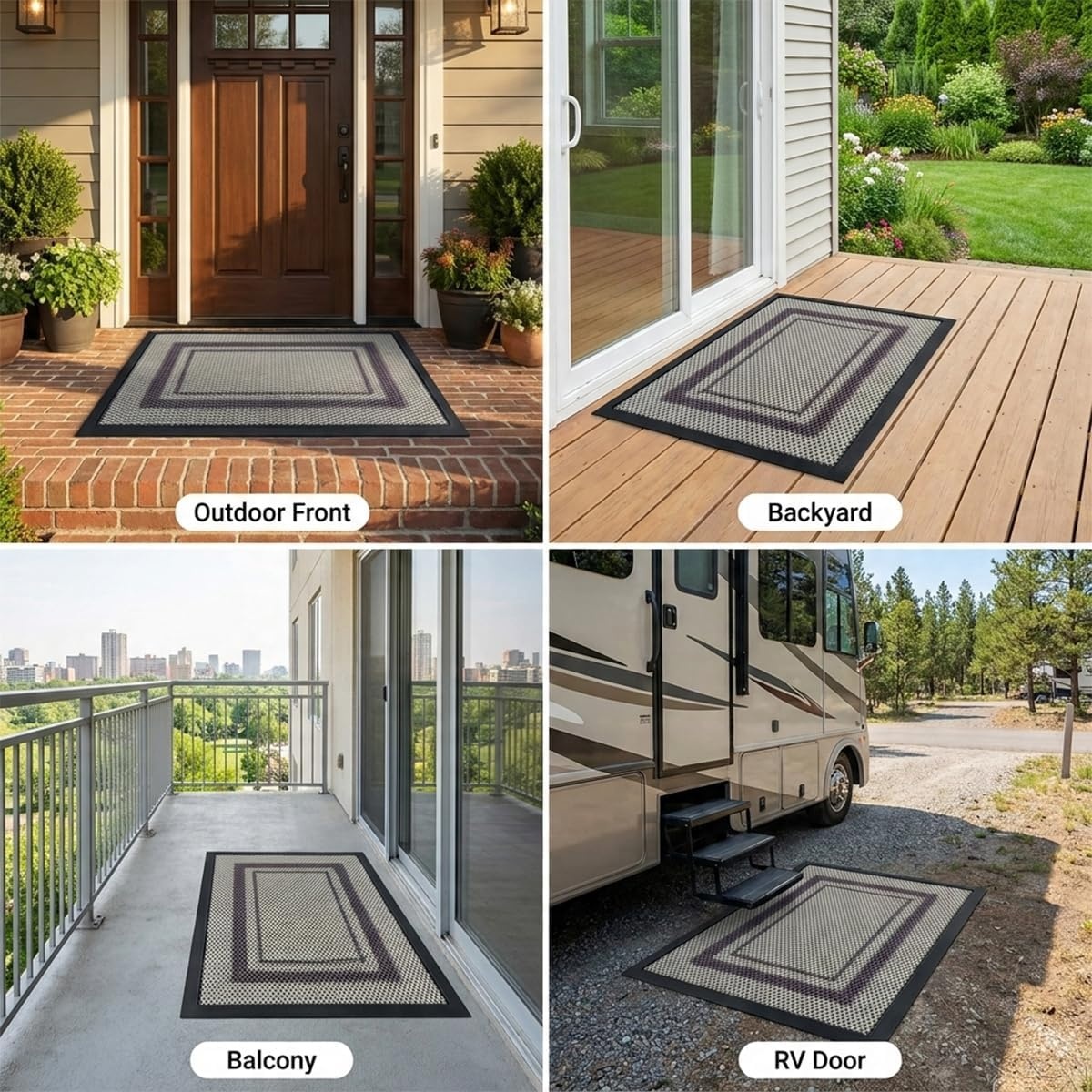 image:imageMuddy Mat Meshy Mat Door Mat HeavyDuty QuickDry Floor Mat Sand amp Dirt Trapper for Indoor amp Outdoor Ideal for Entrance Patios amp GaragesLowProfileNonSlipWashable Arch Brown 16x24x04Box