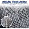 Muddy Mat® Meshy Mat™ Door Mat Heavy-Duty Quick-Dry Floor Mat, Sand & Dirt Trapper for Indoor & Outdoor, Ideal for Entrance, Patios & Garages,Low-Profile,Non-Slip,Washable– Arch Brown 16″x24″x0.4″(Cross Diamond Grey)