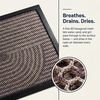 Muddy Mat® Meshy Mat™ Door Mat Heavy-Duty Quick-Dry Floor Mat, Sand & Dirt Trapper for Indoor & Outdoor, Ideal for Entrance, Patios & Garages,Low-Profile,Non-Slip,Washable– Frame Black 16″x24″x0.24″(Arch Brown)