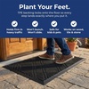 Muddy Mat® Meshy Mat™ Door Mat Heavy-Duty Quick-Dry Floor Mat, Sand & Dirt Trapper for Indoor & Outdoor, Ideal for Entrance, Patios & Garages,Low-Profile,Non-Slip,Washable– Arch Brown 16″x24″x0.4″(Cross Black)