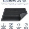 Muddy Mat® Meshy Mat™ Door Mat Heavy-Duty Quick-Dry Floor Mat, Sand & Dirt Trapper for Indoor & Outdoor, Ideal for Entrance, Patios & Garages,Low-Profile,Non-Slip,Washable– Arch Brown 16″x24″x0.4″(Stripe Black)