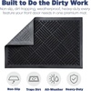 Muddy Mat® Meshy Mat™ Door Mat Heavy-Duty Quick-Dry Floor Mat, Sand & Dirt Trapper for Indoor & Outdoor, Ideal for Entrance, Patios & Garages,Low-Profile,Non-Slip,Washable– Arch Brown 16″x24″x0.4″(Cross Diamond Black)