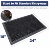 Muddy Mat® Meshy Mat™ Door Mat Heavy-Duty Quick-Dry Floor Mat, Sand & Dirt Trapper for Indoor & Outdoor, Ideal for Entrance, Patios & Garages,Low-Profile,Non-Slip,Washable– Arch Brown 16″x24″x0.4″(Cross Diamond Black)