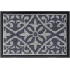 Muddy Mat® Meshy Mat™ Door Mat Heavy-Duty Quick-Dry Floor Mat, Sand & Dirt Trapper for Indoor & Outdoor, Ideal for Entrance, Patios & Garages,Low-Profile,Non-Slip,Washable– Frame Black 16″x24″x0.24″(Damask)