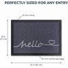 Muddy Mat® Meshy Mat™ Door Mat Heavy-Duty Quick-Dry Floor Mat, Sand & Dirt Trapper for Indoor & Outdoor, Ideal for Entrance, Patios & Garages,Low-Profile,Non-Slip,Washable– Arch Brown 16″x24″x0.4″(Hello)