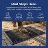 Muddy Mat® Meshy Mat™ Door Mat Heavy-Duty Quick-Dry Floor Mat, Sand & Dirt Trapper for Indoor & Outdoor, Ideal for Entrance, Patios & Garages,Low-Profile,Non-Slip,Washable– Frame Black 16″x24″x0.24″(Cross Black)
