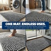 Muddy Mat® TrapMax Indoor Dog Door Mat & Bathroom Rugs – Non Slip Chenille Entryway Rug for Muddy Paws, Super Absorbent Washable Front Door Mat, Quick Dry Bath Mat – Black 18″ x 28″(Black)