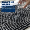 Muddy Mat® TrapMax Indoor Dog Door Mat & Bathroom Rugs – Non Slip Chenille Entryway Rug for Muddy Paws, Super Absorbent Washable Front Door Mat, Quick Dry Bath Mat – Black 18″ x 28″(Black)