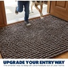 Muddy Mat® TrapMax Indoor Dog Door Mat & Bathroom Rugs – Non Slip Chenille Entryway Rug for Muddy Paws, Super Absorbent Washable Front Door Mat, Quick Dry Bath Mat – Black 18″ x 28″(Chocolate Brown)