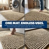 Muddy Mat® TrapMax Indoor Dog Door Mat & Bathroom Rugs – Non Slip Chenille Entryway Rug for Muddy Paws, Super Absorbent Washable Front Door Mat, Quick Dry Bath Mat – Black 18″ x 28″(Beige)