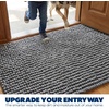 Muddy Mat® TrapMax Indoor Dog Door Mat & Bathroom Rugs – Non Slip Chenille Entryway Rug for Muddy Paws, Super Absorbent Washable Front Door Mat, Quick Dry Bath Mat – Black 18″ x 28″(Grey)