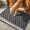 Muddy Mat® Meshy Mat™ Door Mat Heavy-Duty Quick-Dry Floor Mat, Sand & Dirt Trapper for Indoor & Outdoor, Ideal for Entrance, Patios & Garages,Low-Profile,Non-Slip,Washable– Frame Black 16″x24″x0.24″(Stripe Black)