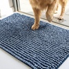 Muddy Mat® TrapMax Indoor Dog Door Mat & Bathroom Rugs – Non Slip Chenille Entryway Rug for Muddy Paws, Super Absorbent Washable Front Door Mat, Quick Dry Bath Mat – Black 18″ x 28″(Navy Blue)