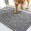 Muddy Mat® TrapMax Indoor Dog Door Mat & Bathroom Rugs – Non Slip Chenille Entryway Rug for Muddy Paws, Super Absorbent Washable Front Door Mat, Quick Dry Bath Mat – Black 18″ x 28″(Grey)