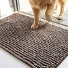 Muddy Mat® TrapMax Indoor Dog Door Mat & Bathroom Rugs – Non Slip Chenille Entryway Rug for Muddy Paws, Super Absorbent Washable Front Door Mat, Quick Dry Bath Mat – Black 18″ x 28″(Chocolate Brown)
