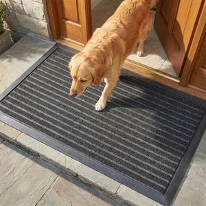 Muddy Mat® Meshy Mat™ Door Mat Heavy-Duty Quick-Dry Floor Mat, Sand & Dirt Trapper for Indoor & Outdoor, Ideal for Entrance, Patios & Garages,Low-Profile,Non-Slip,Washable– Frame Black 16″x24″x0.24″(Stripe Black)
